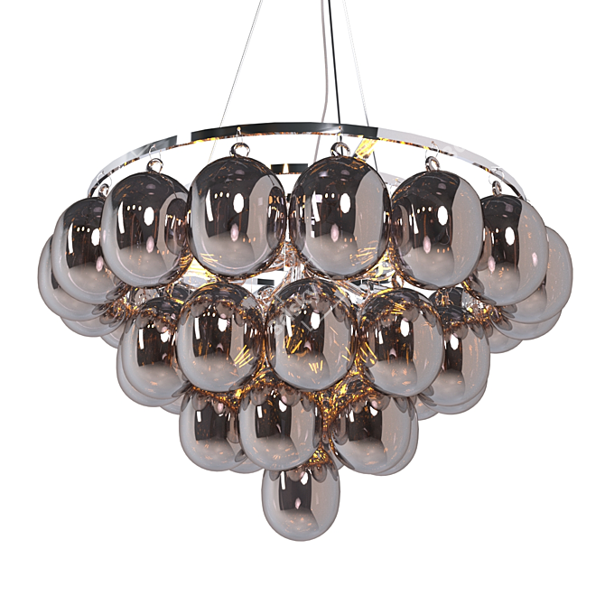 Modern Glass Ball Chandelier Fixture 3D model image 5