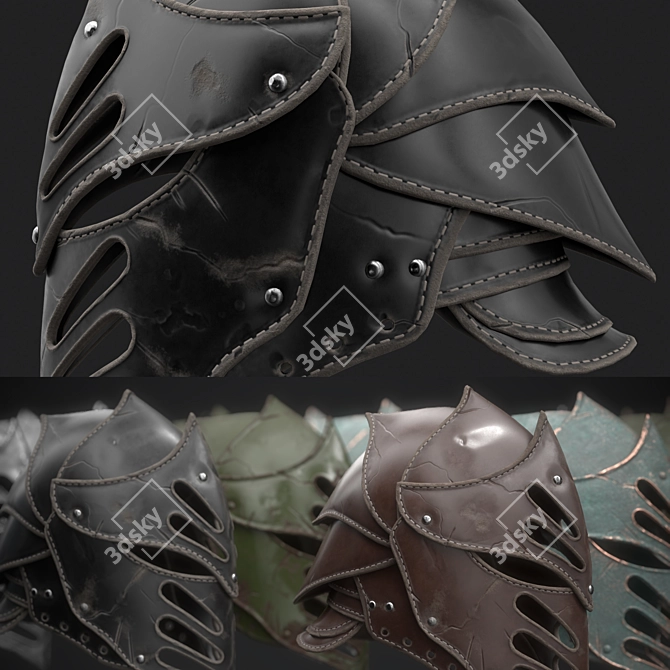 Low Poly PBR Dark Knight 3D model image 4