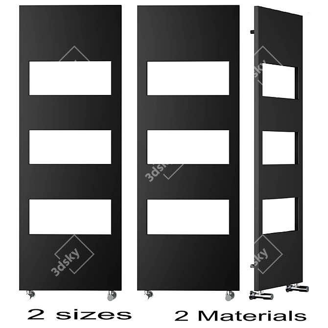 Designer Panel Radiator Towel Rails 3D model image 1