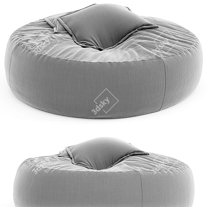 Supreme Comfort Bean Bag Lounger 3D model image 1