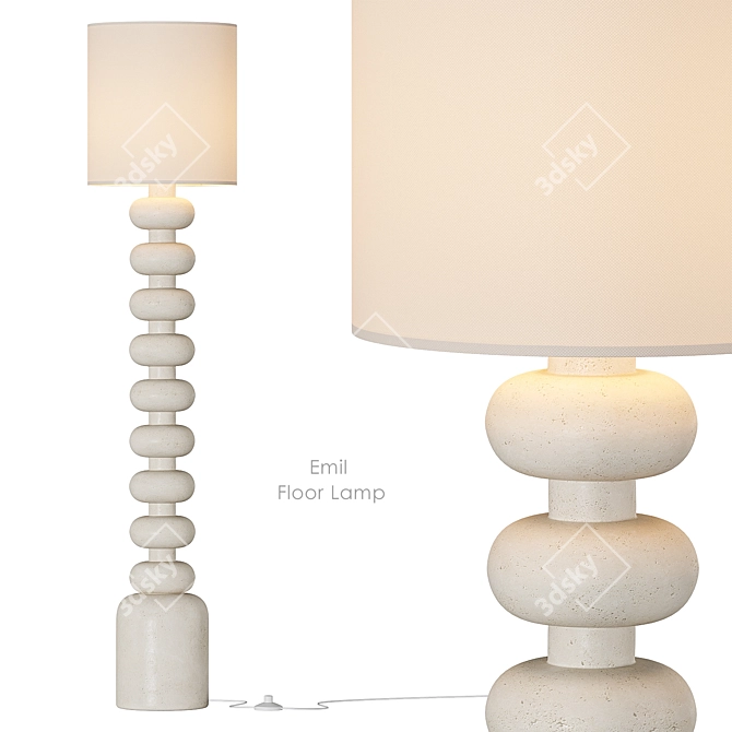 Modern Floor Lamp, Emil Collection 3D model image 1