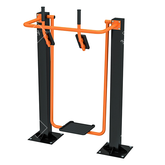 Outdoor Fitness Equipment Set 3D model image 5