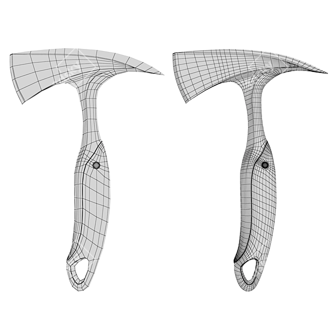 Steel Survival Hatchet - Compact Multipurpose 3D model image 4