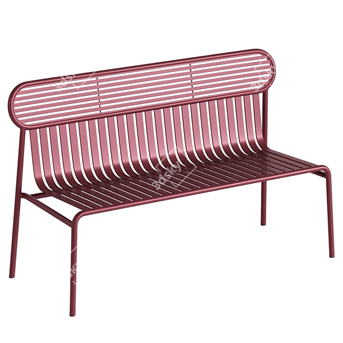 Outdoor Bench Week-end Petite Friture 3D model image 3