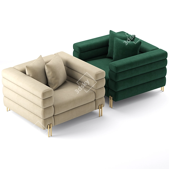 York Chair Eichholtz: 3D Model. 3D model image 2