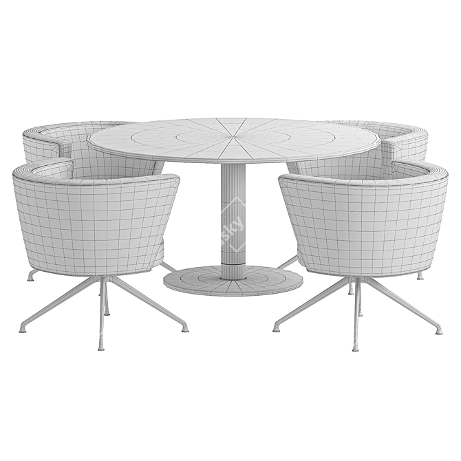 Modern Conference Table Design 3D model image 2