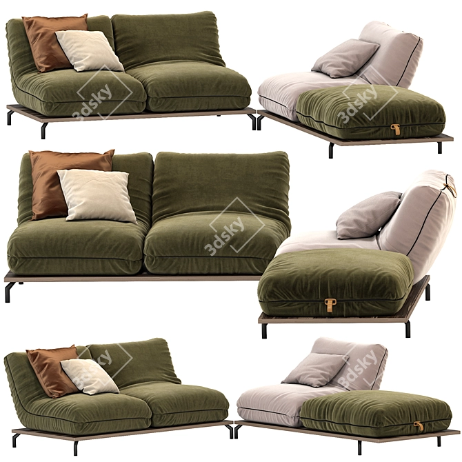 Cozy Comfort Sofa by Tumidei 3D model image 1