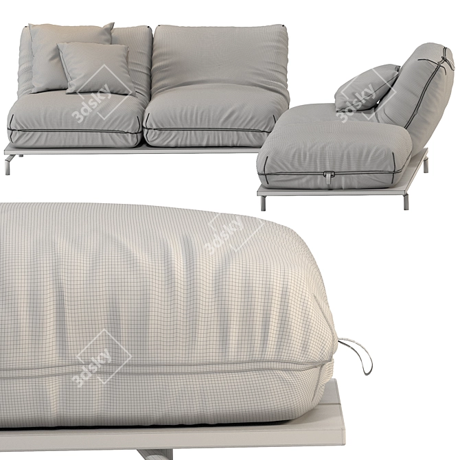 Cozy Comfort Sofa by Tumidei 3D model image 4