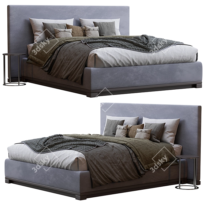 Bauci Ovidi Bed: Modern Elegance 3D model image 2