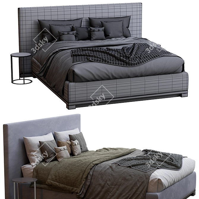 Bauci Ovidi Bed: Modern Elegance 3D model image 5