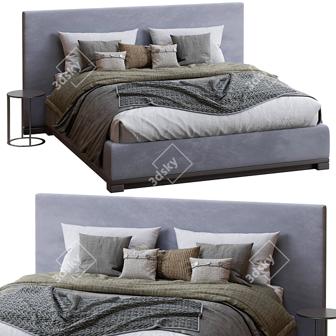 Bauci Ovidi Bed: Modern Elegance 3D model image 6