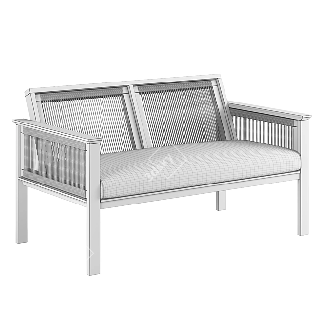 Outdoor Gaia Loveseat: Elegant Comfort 3D model image 5