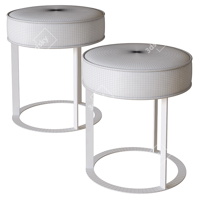 Modern Elegance: Maxalto Lithos Ottoman 3D model image 4