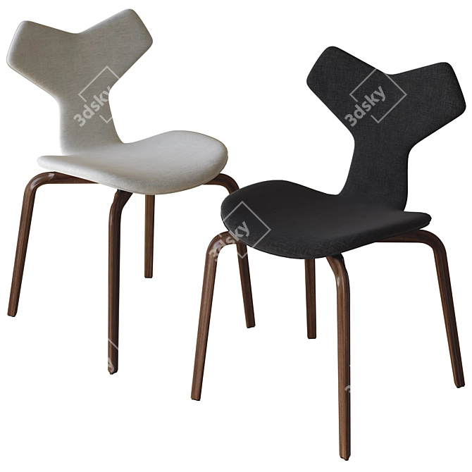 Fritz Hansen Grand Prix Chair 3D model image 2