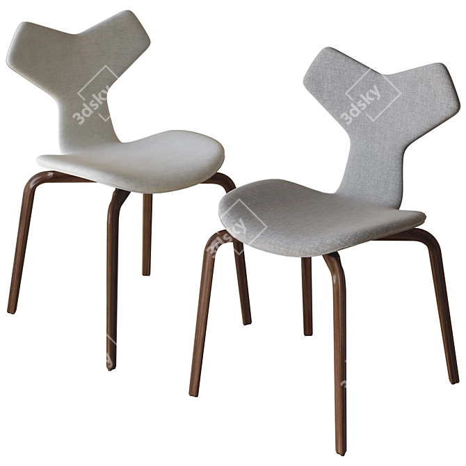 Fritz Hansen Grand Prix Chair 3D model image 3