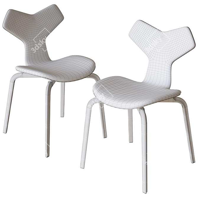 Fritz Hansen Grand Prix Chair 3D model image 4