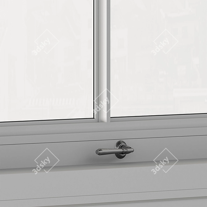 Elegant White Window Set 3D model image 2