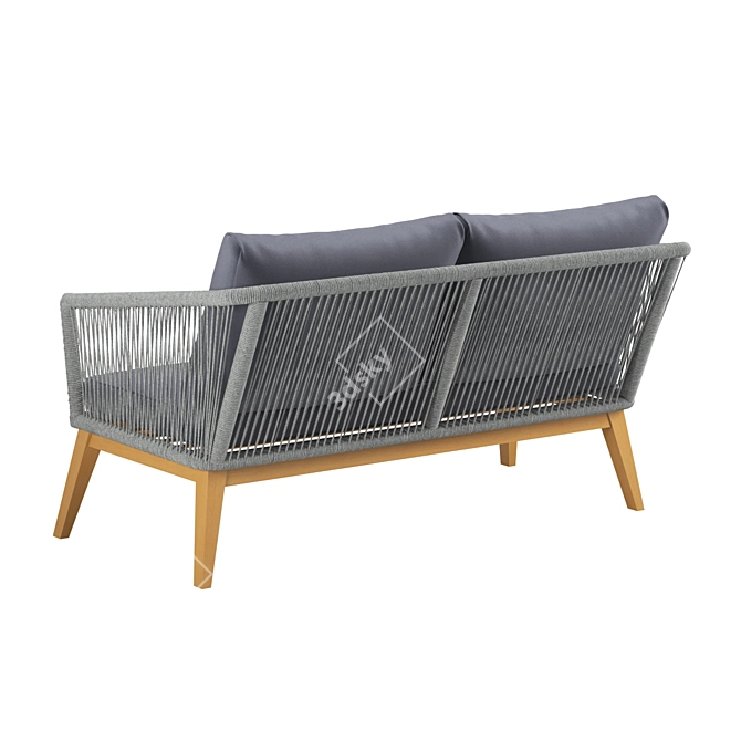 Cozy Haven Outdoor Loveseat 3D model image 3