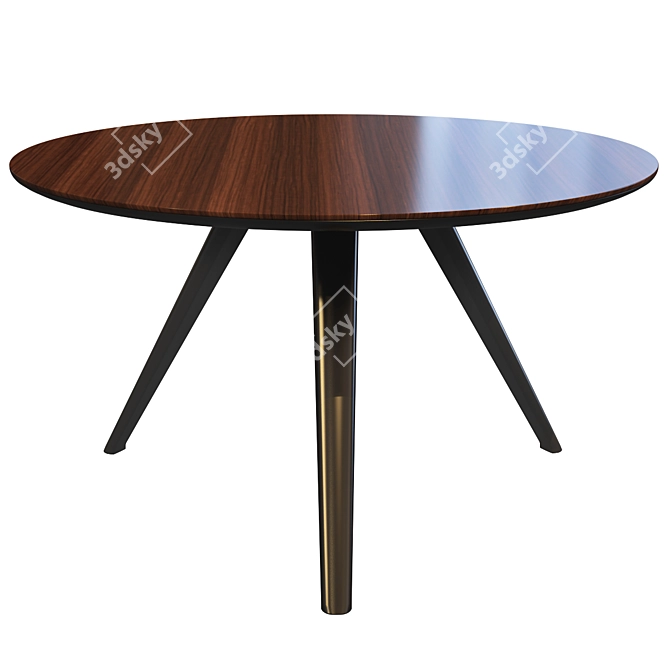 Sleek Evans Table Minotti - 125x74cm 3D model image 1