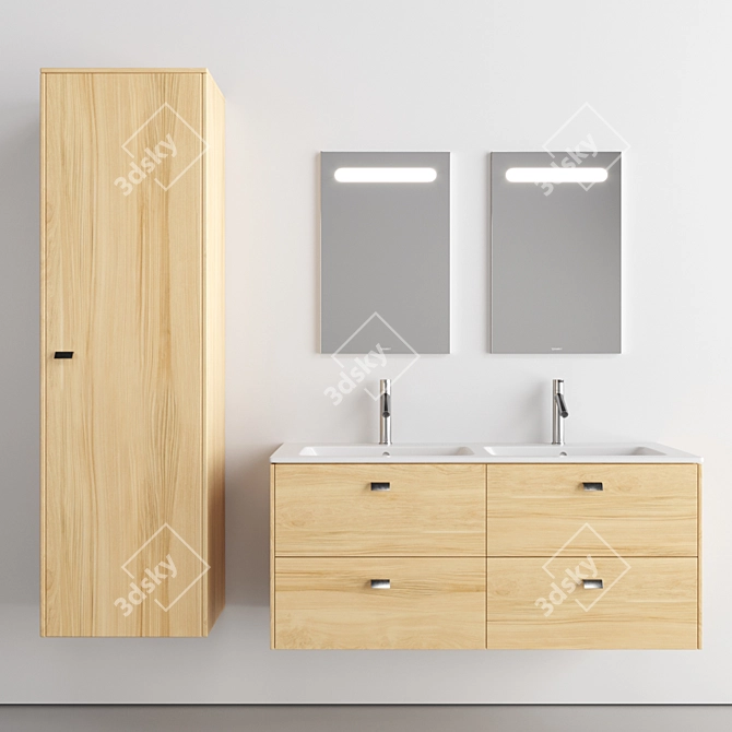 Duravit Brioso Bathroom Furniture Set 3D model image 1