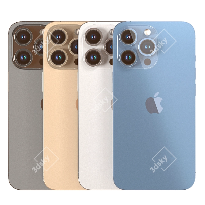  Sleek Apple iPhone 13 Pro 3D model image 2