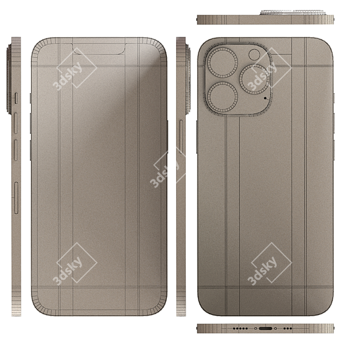  Sleek Apple iPhone 13 Pro 3D model image 5