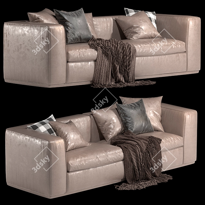 Minotti Powell Modular Sofa 3D model image 2