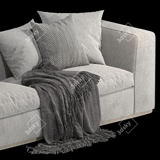 Minotti Powell Modular Sofa 3D model image 3