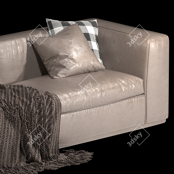 Minotti Powell Modular Sofa 3D model image 5