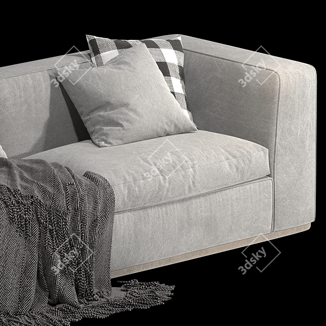 Minotti Powell Modular Sofa 3D model image 6