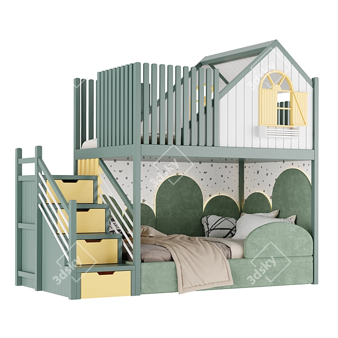 Customizable Children's Furniture Set 3D model image 2