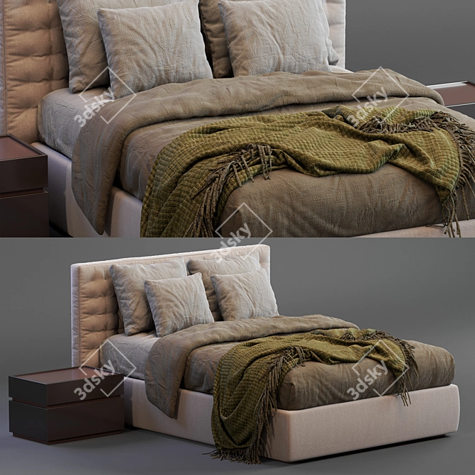 Modern Md_House_Bed_Style 3D model image 5