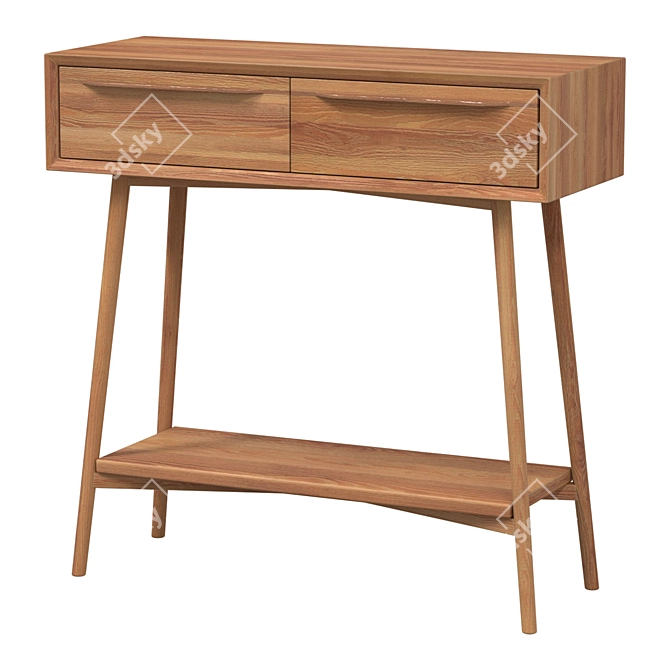 "Elegant White Bruni Console 3D model image 3