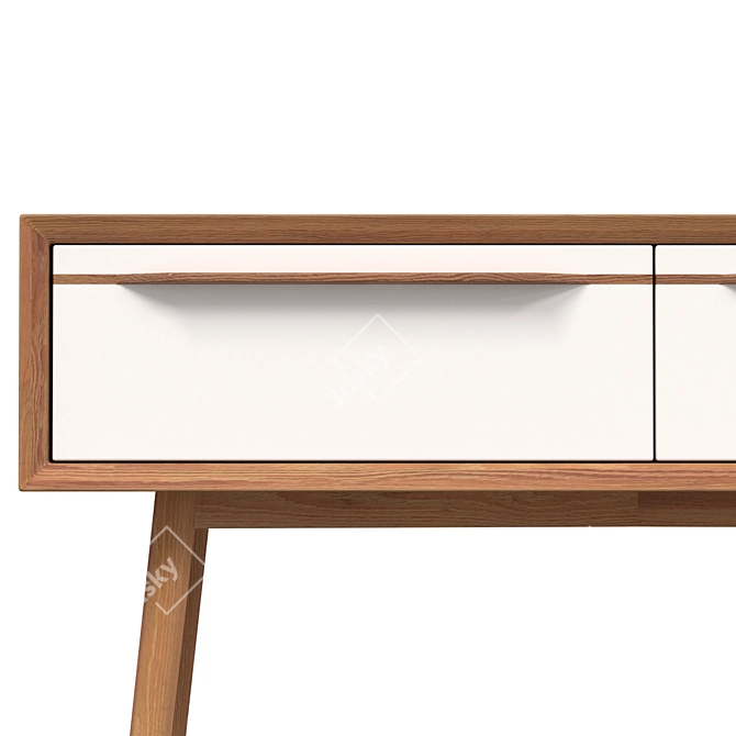 "Elegant White Bruni Console 3D model image 5