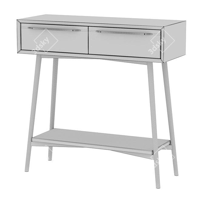 "Elegant White Bruni Console 3D model image 6