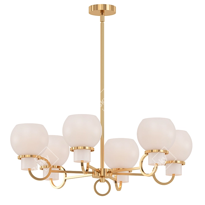 Elegant Rosemont Small Chandelier 3D model image 1