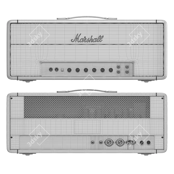  Marshall 1959HW Tube Guitar Amplifier 3D model image 3