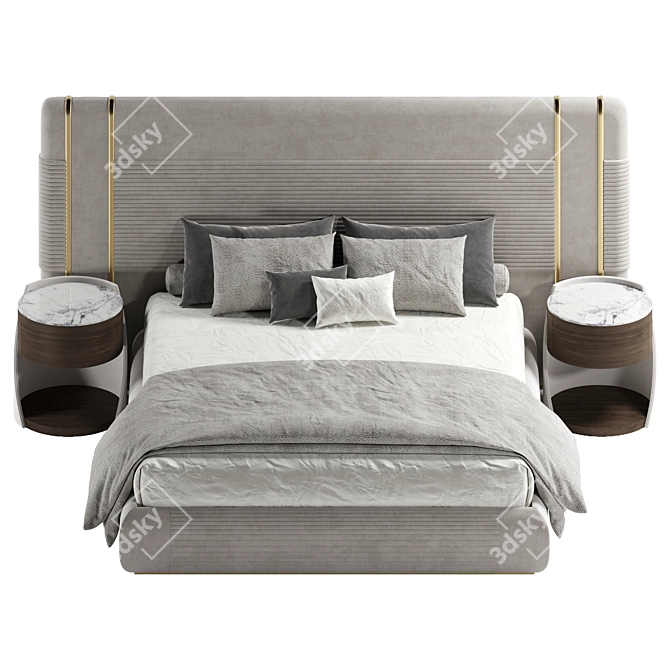 Modern Capital Collection Frey Bed 3D model image 2