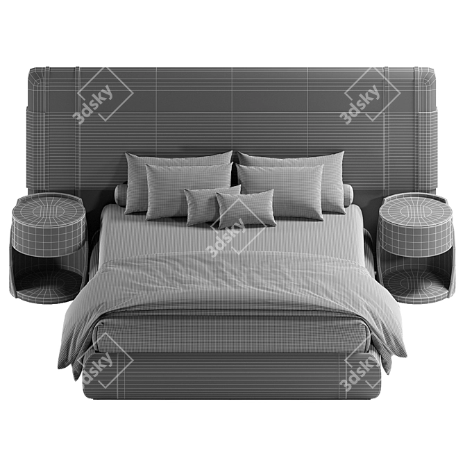 Modern Capital Collection Frey Bed 3D model image 4