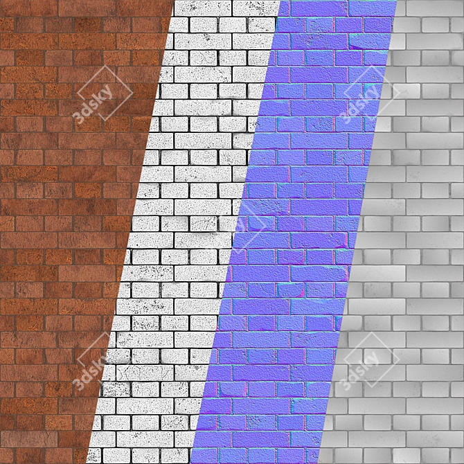 Seamless Brick PBR Material -Textures 3D model image 5