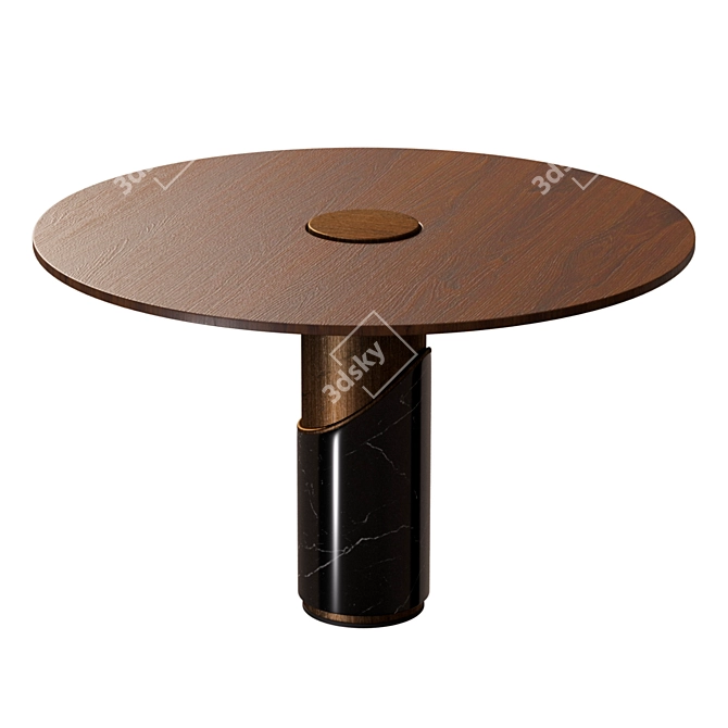 Sleek Breve II Dining Table 3D model image 3