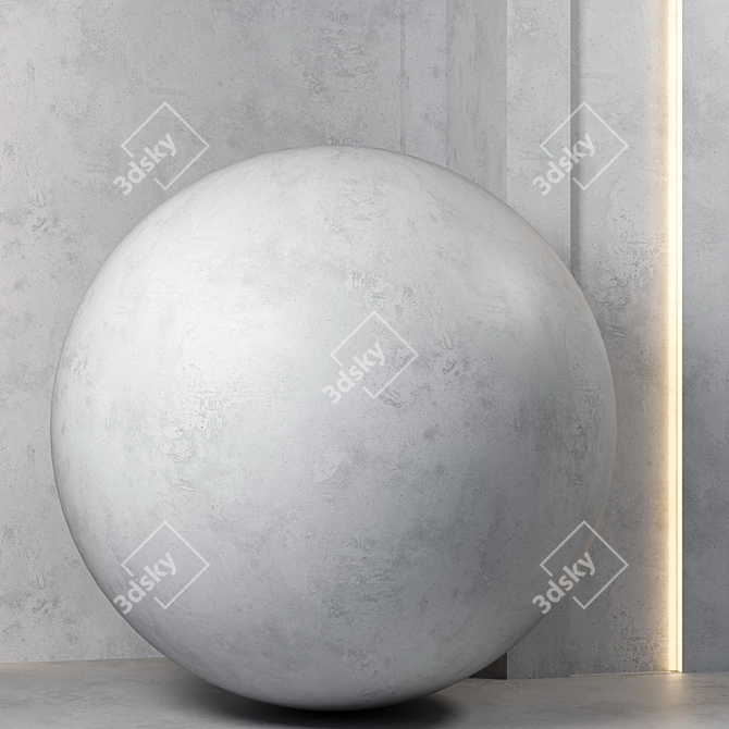 Concrete 4k Texture Set - PBR 3D model image 1