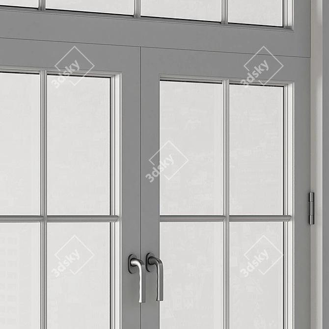  Modern White Window with Frame 3D model image 4