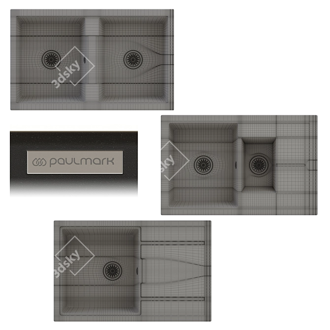 Paulmark Sink Set Variety 3D model image 2