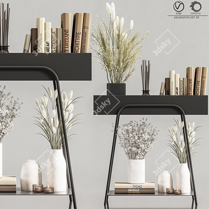 Elegant Decorative Set for Rendering 3D model image 2