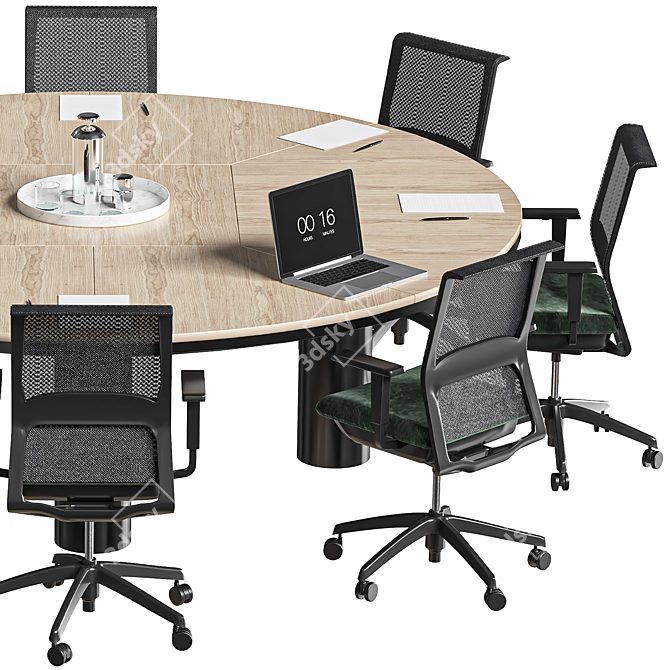  Sleek Modern Conference Table 3D model image 4