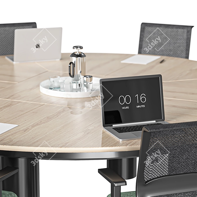  Sleek Modern Conference Table 3D model image 6