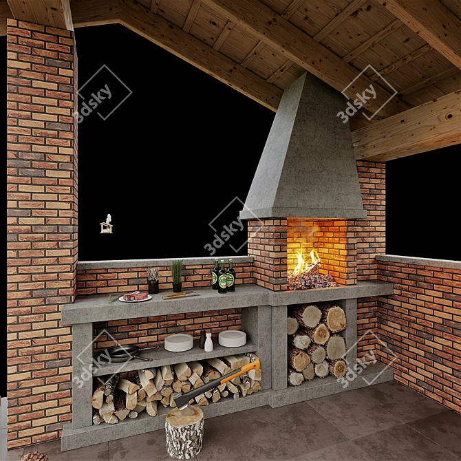 Gazebo BBQ Combo 2017 Kit 3D model image 8