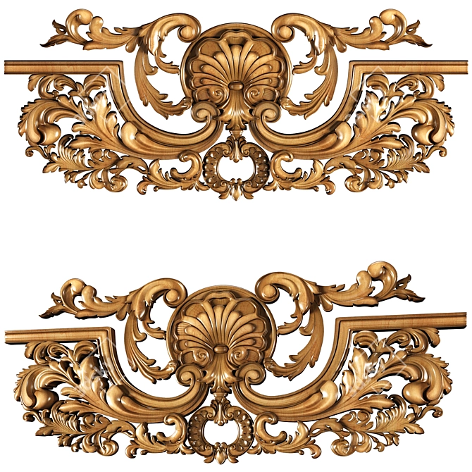 Ornate Decorative Quad Mesh Design 3D model image 4