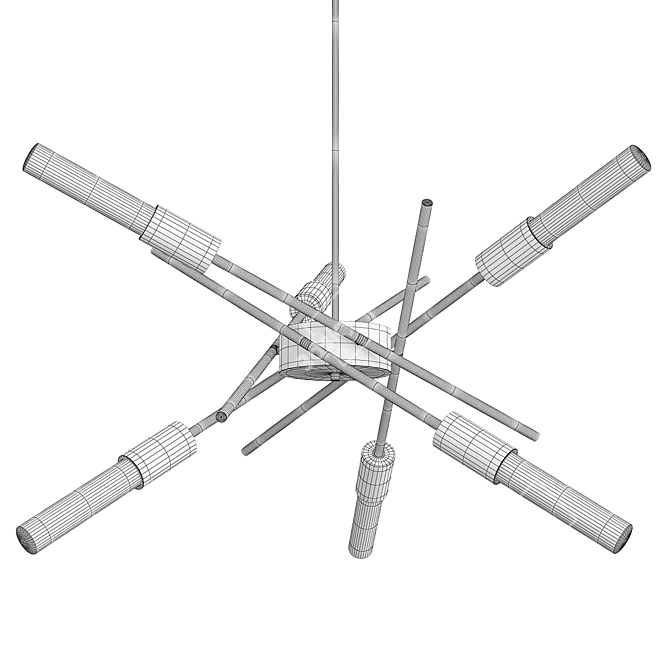 Modern Sputnik Chandelier Astra 6-Light 3D model image 2